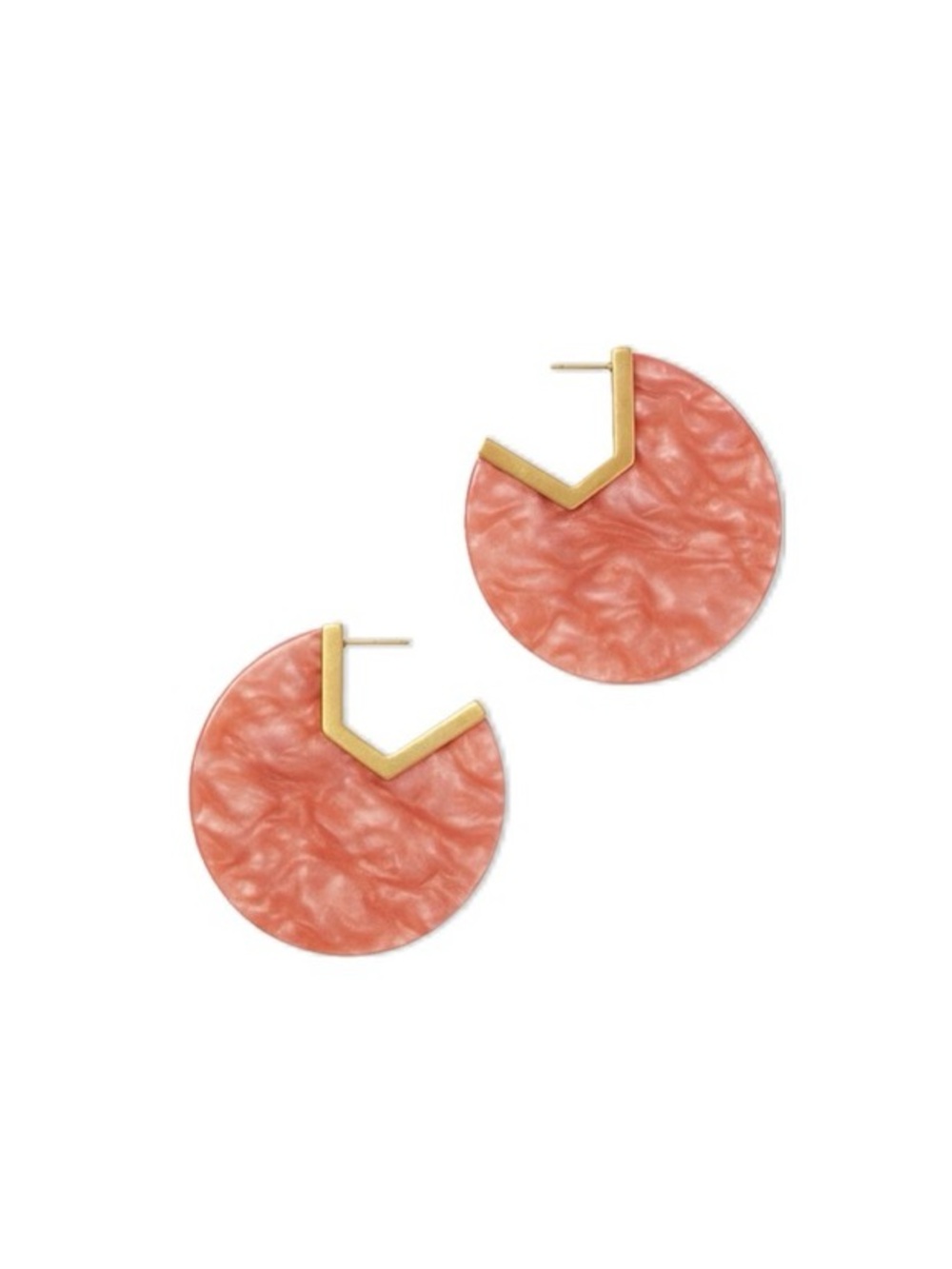 Lot of 2x [Kendra Scott] NWOT Elisa Bright Coral Necklace & EUC Kai Earrings - Picture 3 of 15